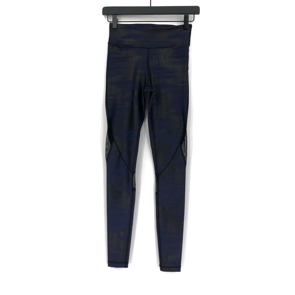 ALALA Compression 7/8 Captain Legging Navy Metallic Black Brushstroke XS